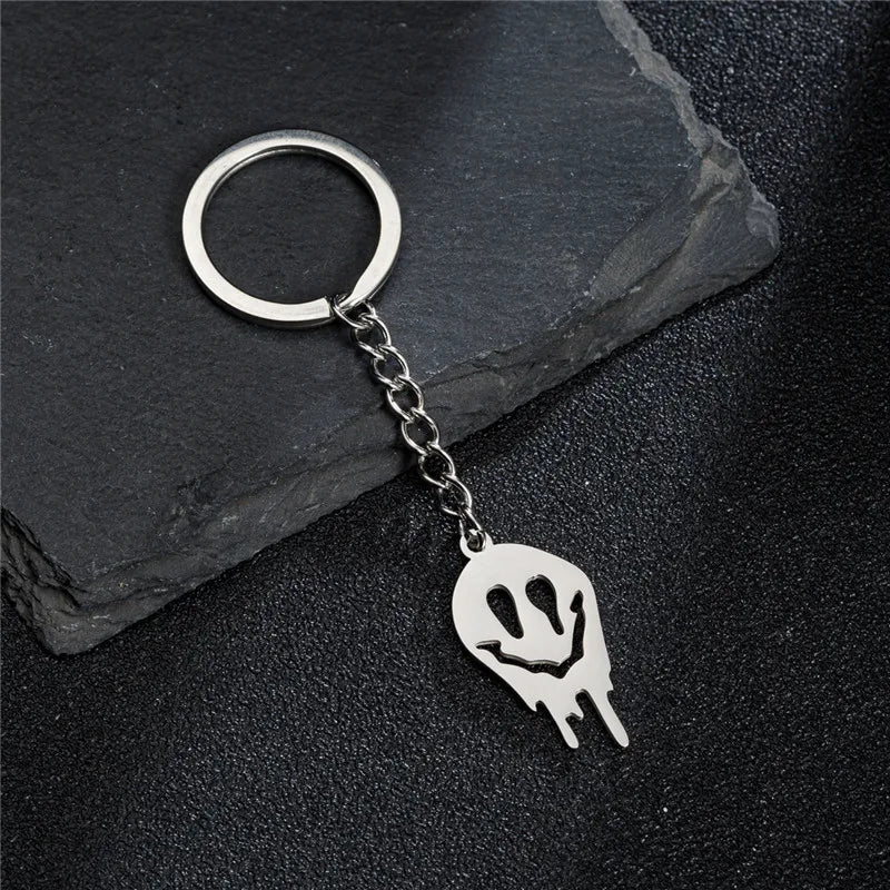 Funny Halloween Ghost & Skull Keychain – Cartoon Key Ring Pendant Gift for Bags, Men & Women, DIY Jewelry Accessory