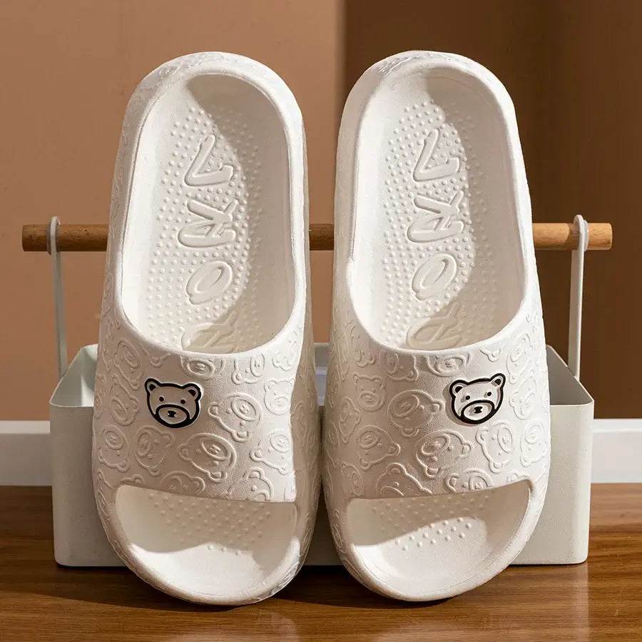 Cute Bear Slippers for Women and Men - Soft Indoor Cartoon Sandals, Anti-Slip Summer Shoes, Comfy Bathroom and Outdoor Leisure Footwear - BON's