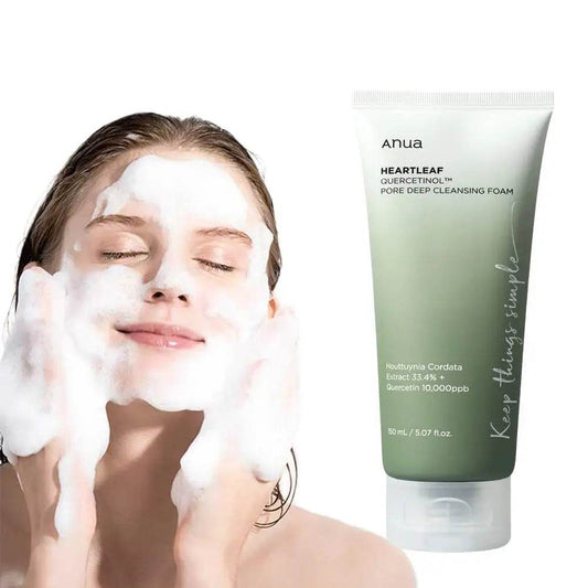 Heartleaf Skincare Set - Facial Toner, Makeup Remover, Anti-Aging Essence, Emulsion & Dense Foam Cleanser - BON's
