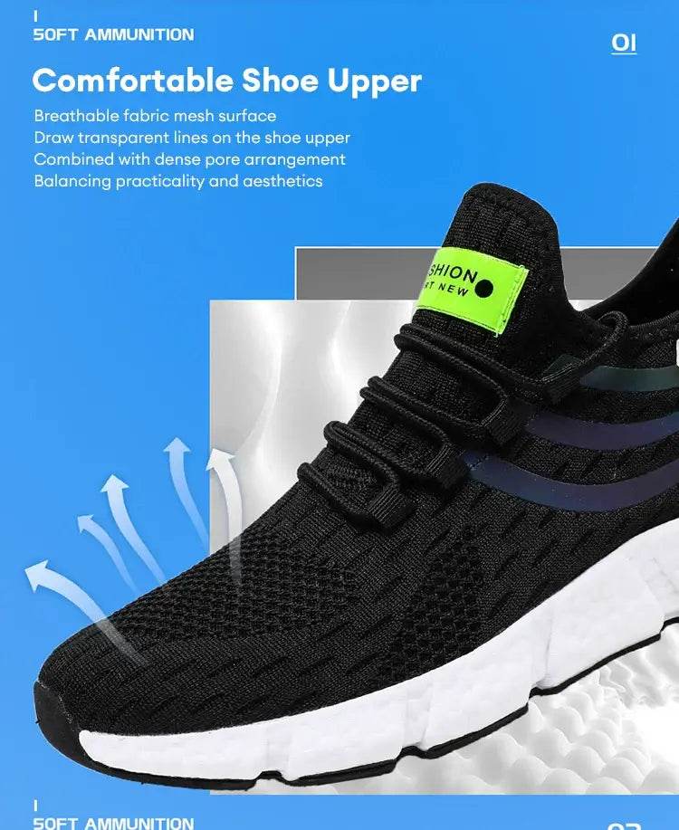 Breathable Running Shoes Unisex Comfortable Casual Sneakers Lightweight Fashion Sports Tenis Masculino - BON's
