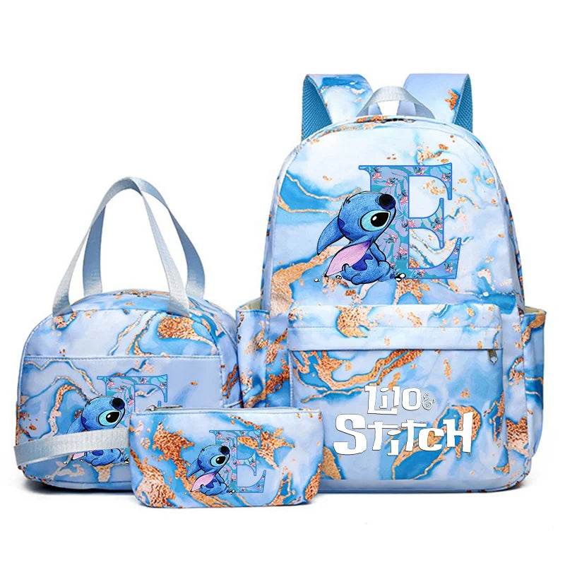 3Pcs Lilo Stitch Schoolbag Set for Kids - Student Backpack, Travel Bag & Pen Case - BON's