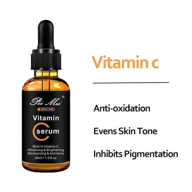 Skincare Products Vitamin C Facial Serum Brighten Skin Lighten Spots Hyaluronic Acid Face Essence Skin Care Products 30ml - BON's