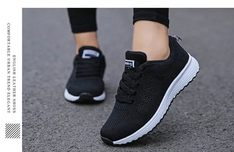 Women Breathable Casual Shoes - Fashion Mesh Flat Sneakers for Walking and Gym 2021 - BON's