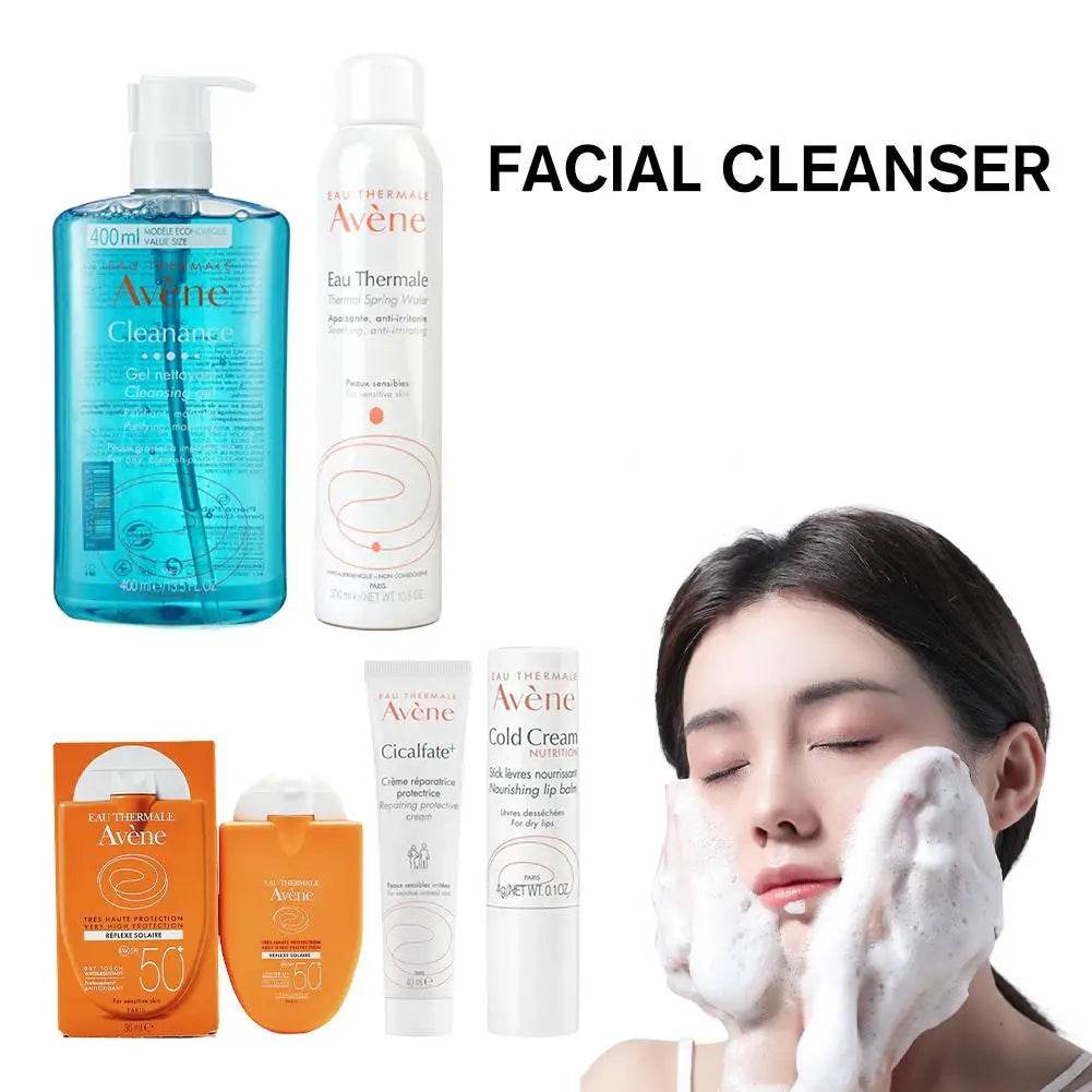 Deep Cleansing Facial Cleanser Removes Face Dirt Cleanser Whitening Cold Cream SPF 50+ Sunscreen Moisturizing Toner Skin Care - BON's