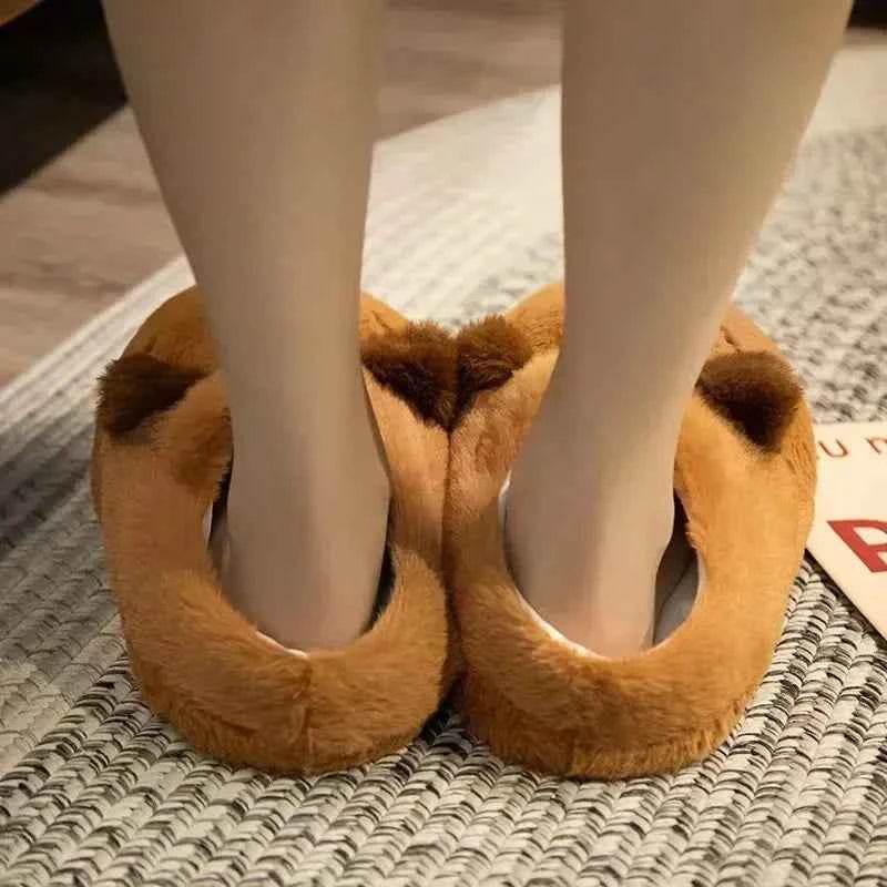 Capybara Plush Slippers - Soft, Cozy, Warm Indoor Shoes - BON's