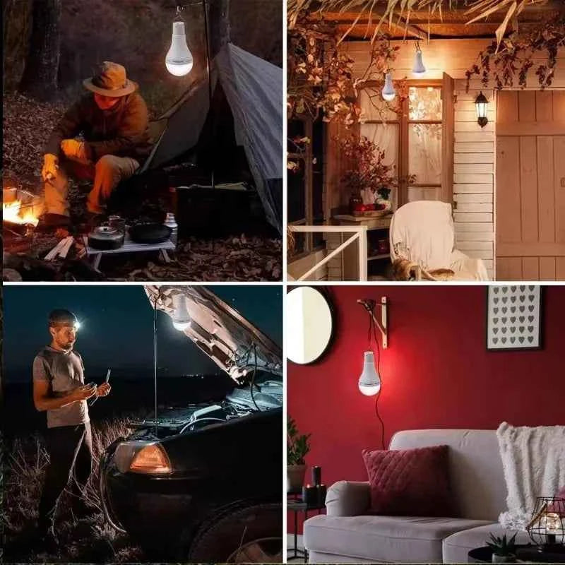Solar Light Hanging Emergency Sunlight 7W 9W 12W Solar Powered Lamp Outdoor Indoor House Portable Bulb Light Solar Panels