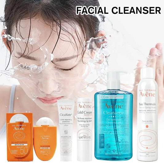 Deep Cleansing Facial Cleanser Removes Face Dirt Cleanser Whitening Cold Cream SPF 50+ Sunscreen Moisturizing Toner Skin Care - BON's