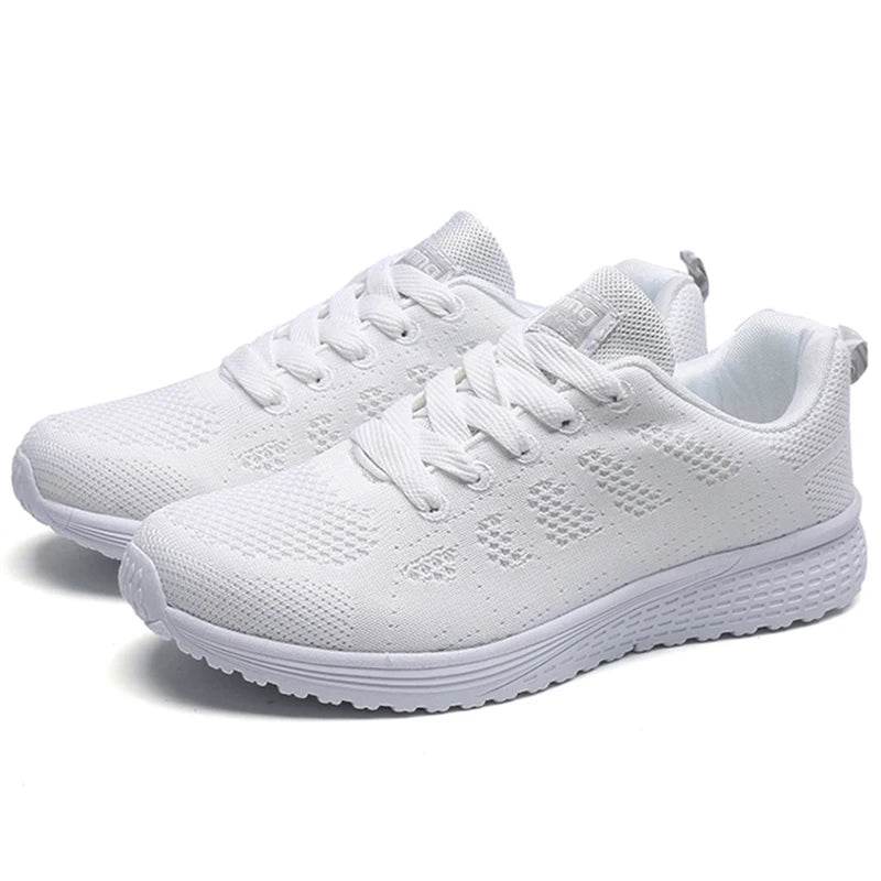 Women's Classic Sneakers - Casual Gym Sneakers for Women, White Vulcanize Shoes, Zapatillas Mujer - BON's