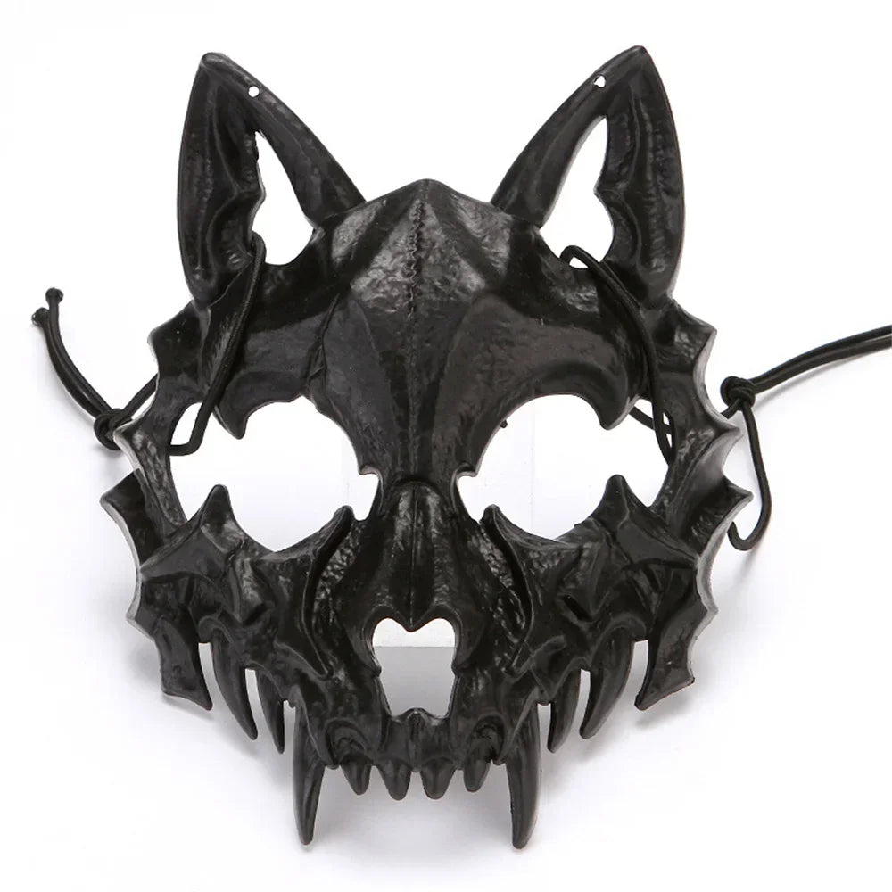Halloween Skull Half-Face Mask – Unisex Costume Prop | Animal Bone Design for Cosplay, Party & Performance