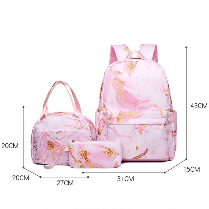 3Pcs Lilo Stitch Schoolbag Set for Kids - Student Backpack, Travel Bag & Pen Case - BON's