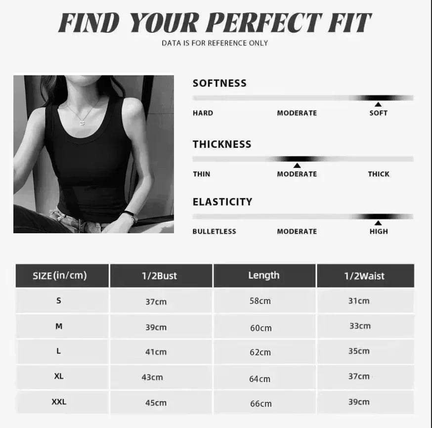 New Summer Basic Tank Top for Women - Slim Fit, Versatile, and Breathable Elastic Top - BON's