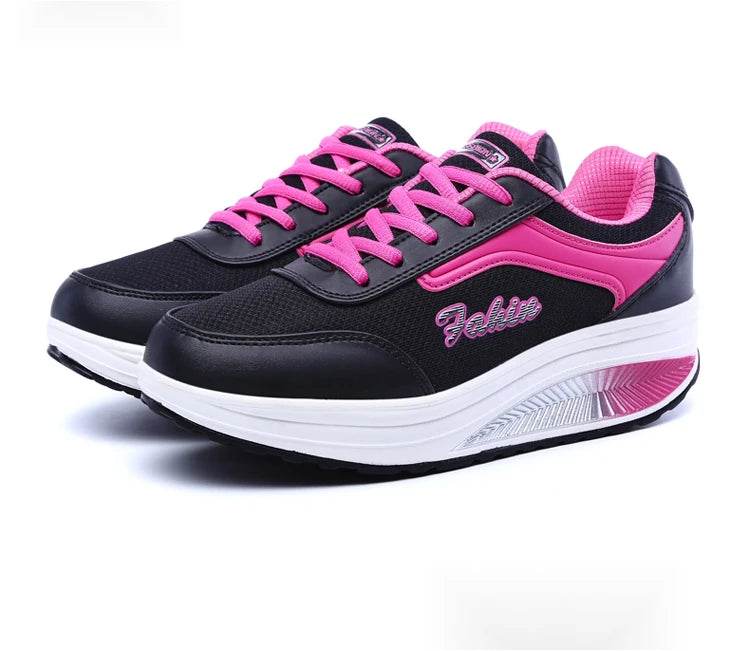 Women Vulcanized Sneakers High Quality Fashion Flats Walking Platform Shoes Zapatillas Mujer - BON's