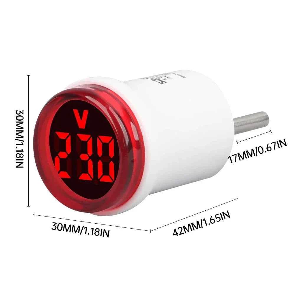 Digital Volt and Current Meter with Circular LED Display and EU Plug - BON's