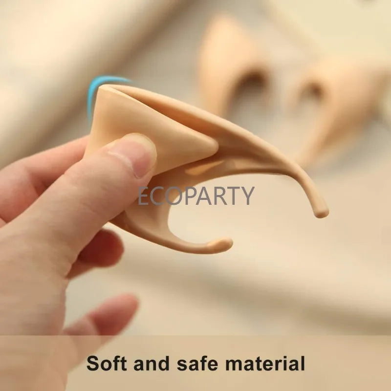 Cosplay Fairy Pixie Elf Ears Soft Pointed Tips Anime Party Dress Up Costume Masquerade Accessories for Halloween Christmas Party