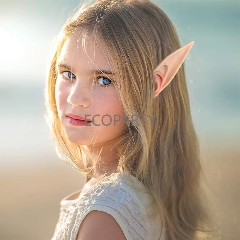 Cosplay Fairy Pixie Elf Ears Soft Pointed Tips Anime Party Dress Up Costume Masquerade Accessories for Halloween Christmas Party