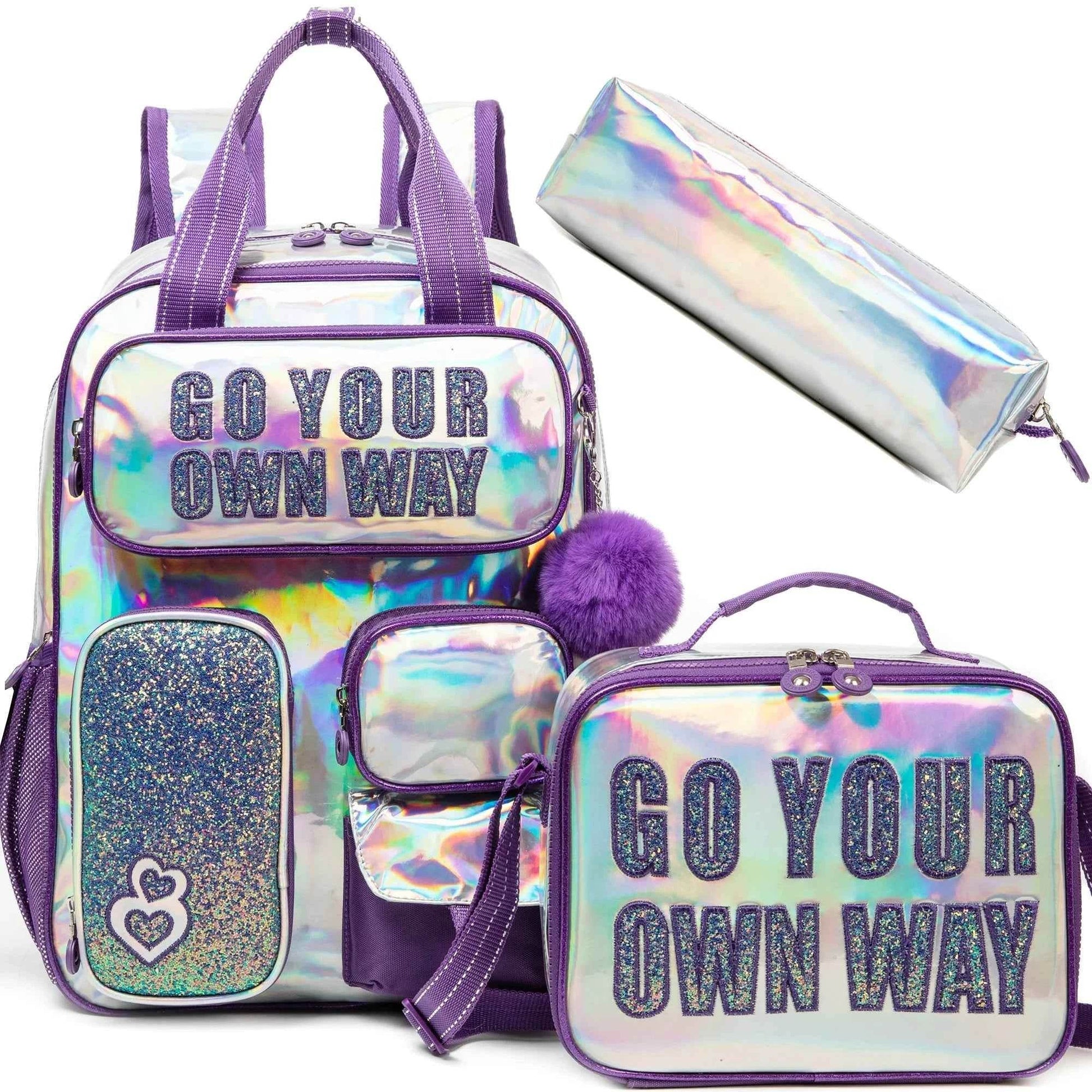 Girls' Backpack Set with Lunch Bag for School - BON's