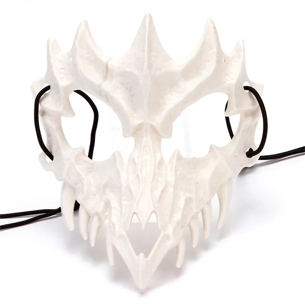 Halloween Skull Half-Face Mask – Unisex Costume Prop | Animal Bone Design for Cosplay, Party & Performance