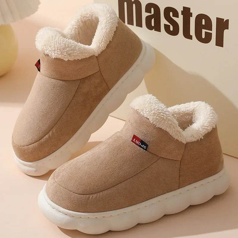 Kidmi Winter Women Shoes 2024 - Warm Outdoor Cotton Slippers and Plush Indoor Padded Footwear for Women - BON's