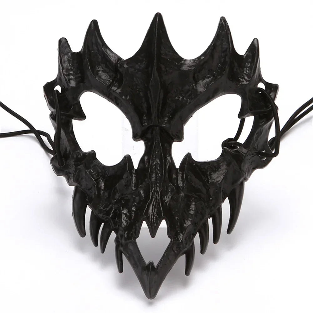 Halloween Skull Half-Face Mask – Unisex Costume Prop | Animal Bone Design for Cosplay, Party & Performance