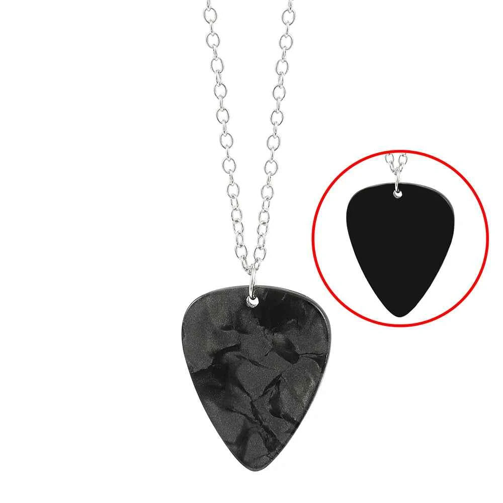 Cosplay Heart Guitar Pick Pendant Jewelry Necklace Choker Prop Accessorie Halloween Gift
