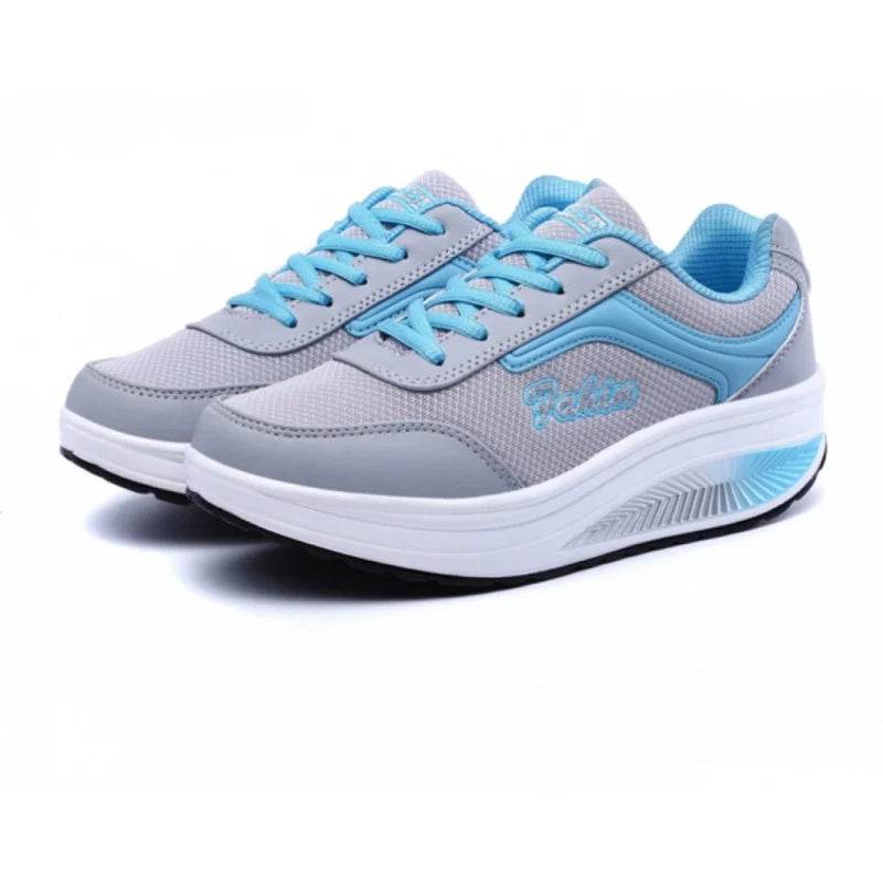 Women Vulcanized Sneakers High Quality Fashion Flats Walking Platform Shoes Zapatillas Mujer - BON's