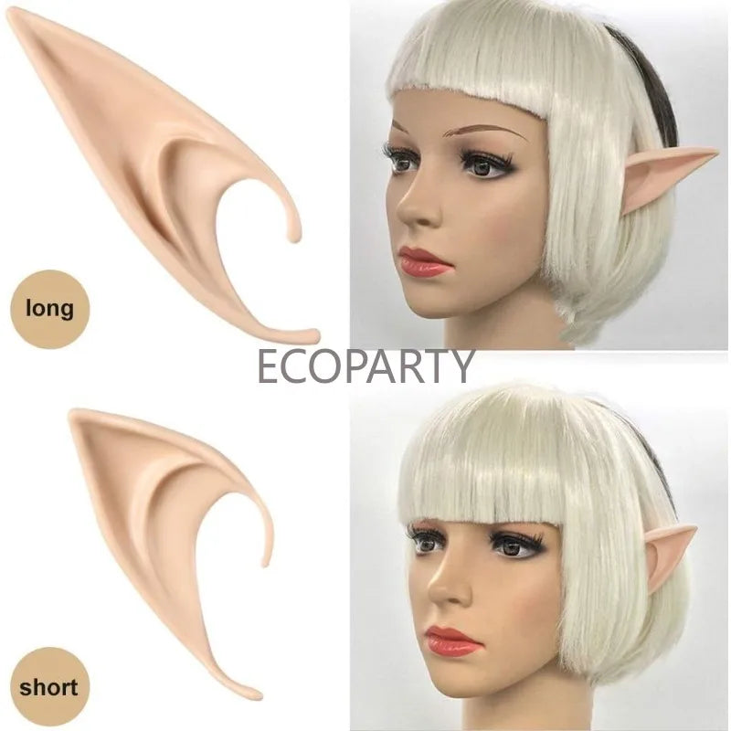 Cosplay Fairy Pixie Elf Ears Soft Pointed Tips Anime Party Dress Up Costume Masquerade Accessories for Halloween Christmas Party
