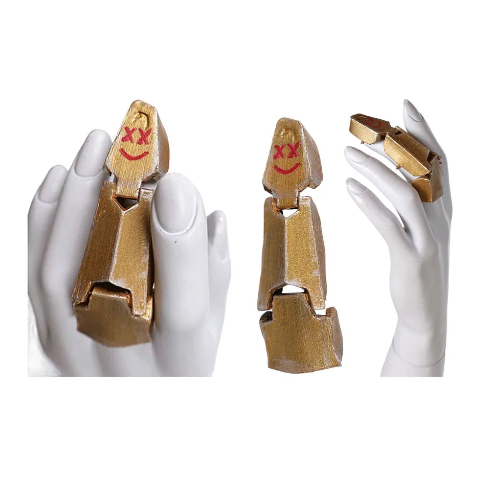 Adult Women Arcane Jinx Cosplay LoL Gun Shark Weapon Finger Masks Hood Disguise Costume Accessories Halloween Carnival Prop