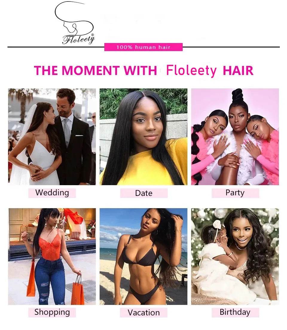 Straight Bob Wigs Human Hair 13x4 HD Lace Frontal Glueless Bob Wigs 4x4 Lace Closure for Women 180% - BON's