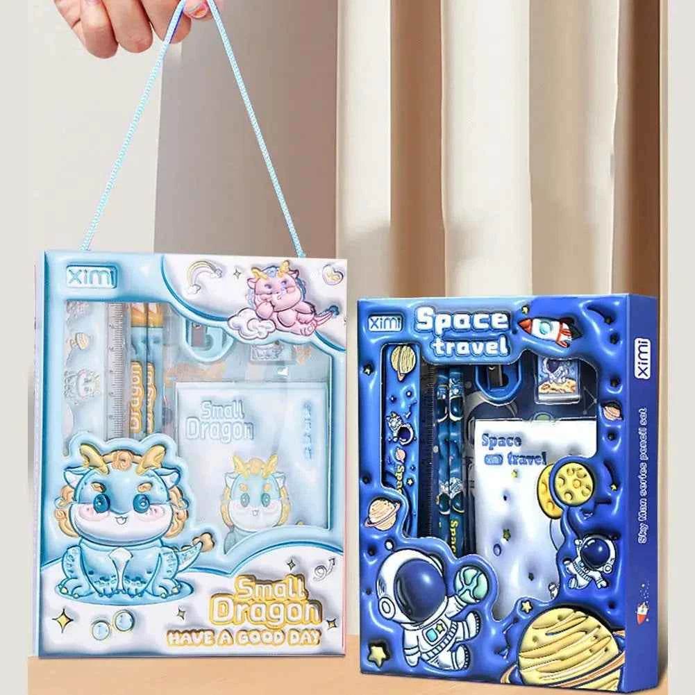 Cute Cartoon Stationery Set - 6-Piece Student Supplies - BON's