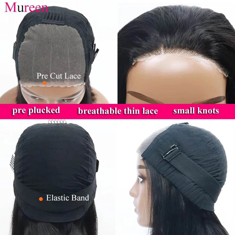 250% Density Bob Wig Body Wave Wear And Go Glueless Wigs For Women Ready To Wear Human Hair Wigs 4x4 Lace Closure Wig Human Hair - BON's