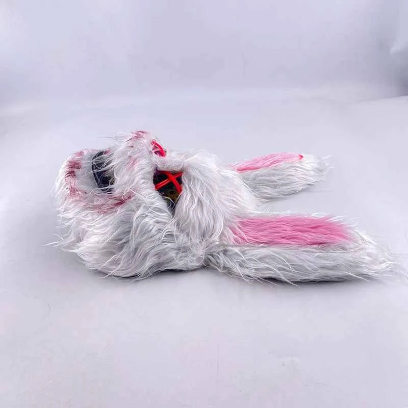 LED Glowing Bloody Rabbit Mask β Neon Horror Cosplay for Halloween, Carnival & Masquerade