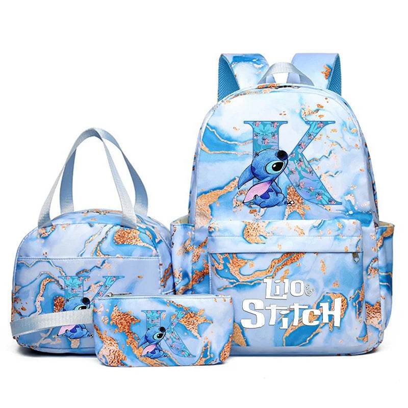 3Pcs Lilo Stitch Schoolbag Set for Kids - Student Backpack, Travel Bag & Pen Case - BON's