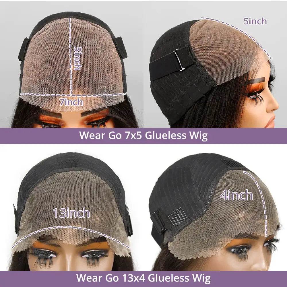 Pre Cut No Glue Bob Wigs - Curly 7x5 Glueless Lace Frontal Human Hair 13x4 Ready To Go Wigs for Women Pre Plucked - BON's