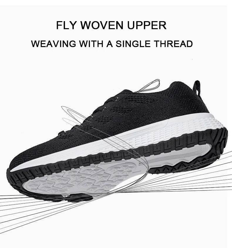 Women Breathable Casual Sneakers Lace Up Flat Walking Shoes - Pink, Black, White - BON's