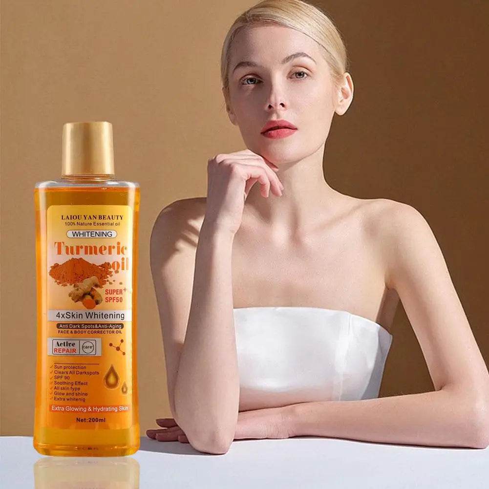 200ml Turmeric Essential Oil for Skin Care - Moisturizing and Hydrating Natural Oil for Smooth Face and Body - BON's