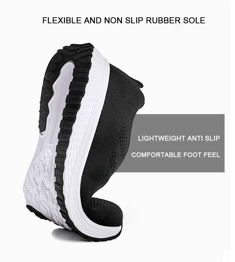 Women Breathable Casual Sneakers Lace Up Flat Walking Shoes - Pink, Black, White - BON's