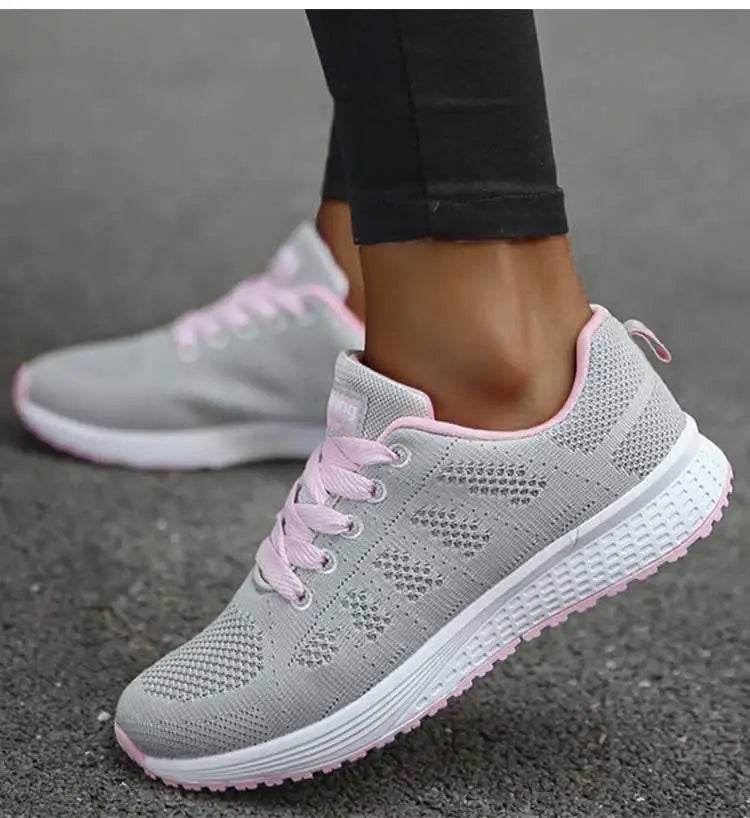 Women's Classic Sneakers - Casual Gym Sneakers for Women, White Vulcanize Shoes, Zapatillas Mujer - BON's