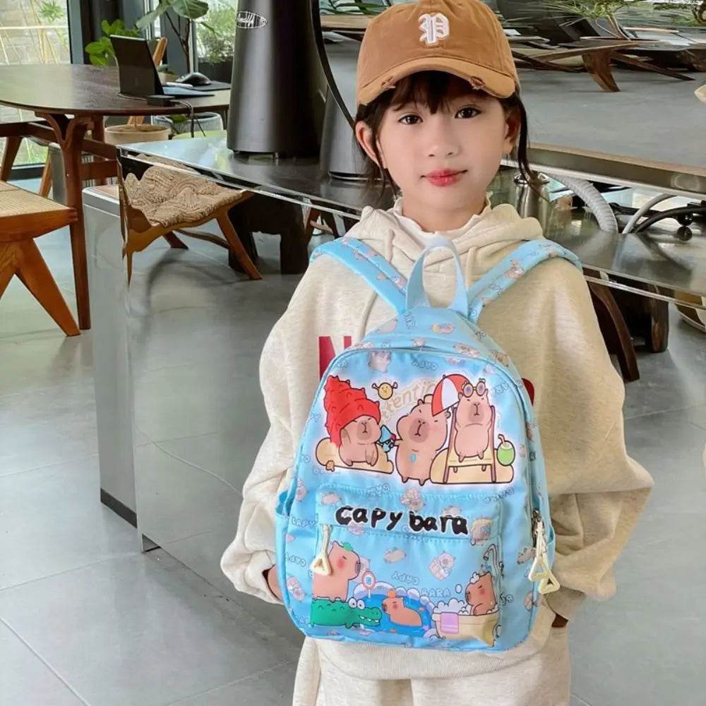 Capybara School Backpack - Cute Large Student Schoolbag - BON's