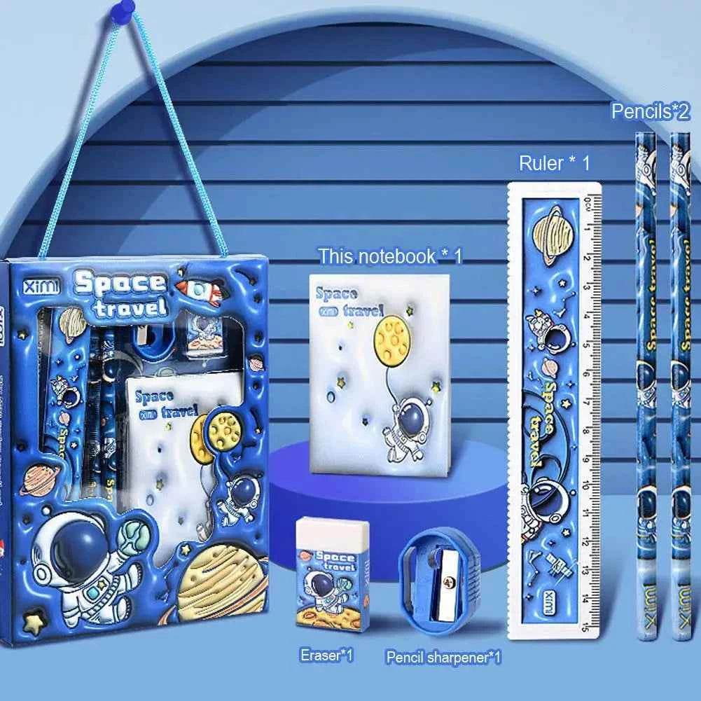 Cute Cartoon Stationery Set - 6-Piece Student Supplies - BON's
