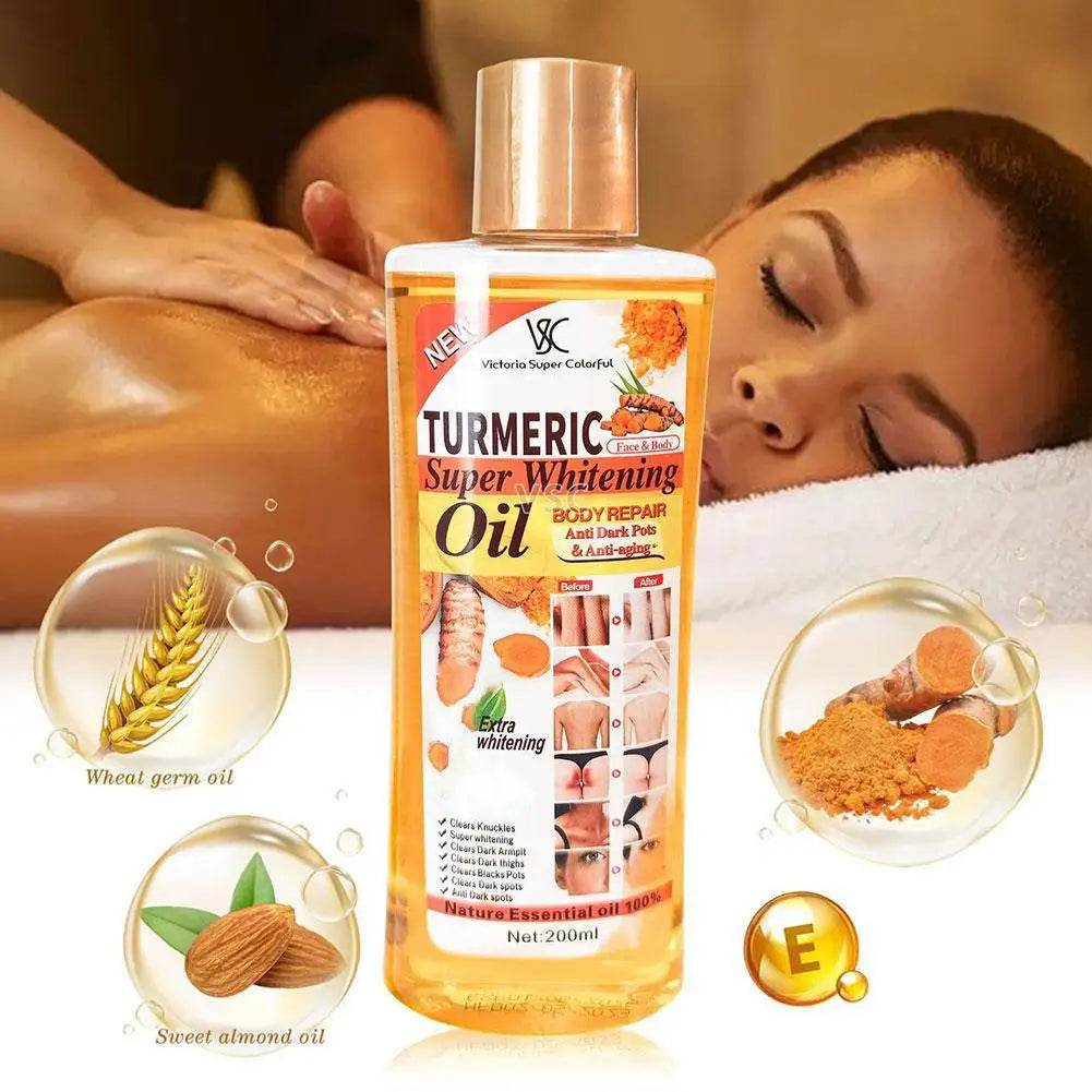 200ml Turmeric Essential Oil for Skin Care - Moisturizing and Hydrating Natural Oil for Smooth Face and Body - BON's