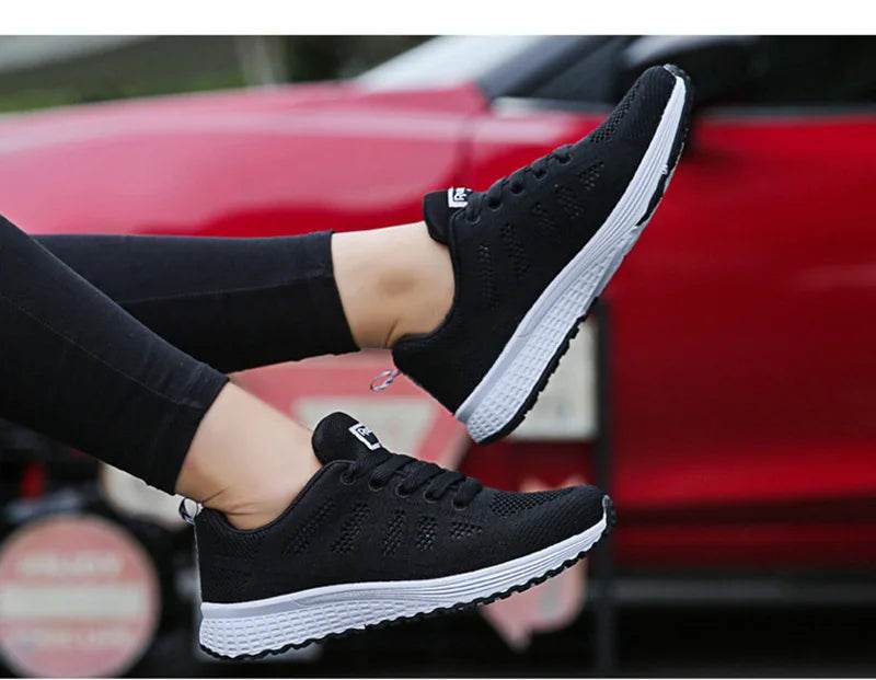 Women Breathable Casual Shoes - Fashion Mesh Flat Sneakers for Walking and Gym 2021 - BON's