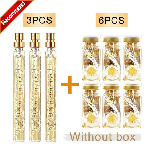Korea 24k Collagen Serum - Active Collagen Silk Care Lifting Firming Set with Hyaluronan for Moisturizing Essence and Firming Skin Care - BON's