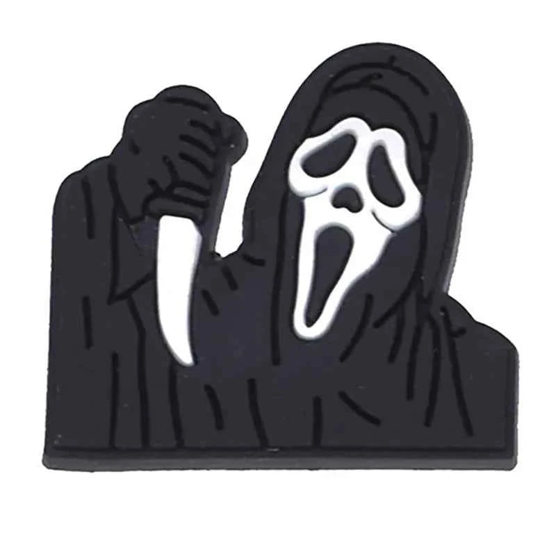 Halloween Horror Movie Shoe Charm – PVC Accessory for Classic Clogs, DIY Decoration & Kids’ Xmas Gifts
