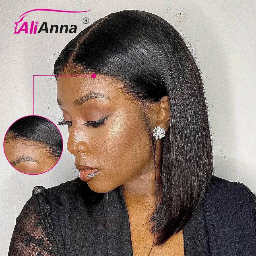 Glueless Bob Wig for Women - Human Hair Pre-Cut Lace Ready to Wear Transparent Bob Wig - BON's