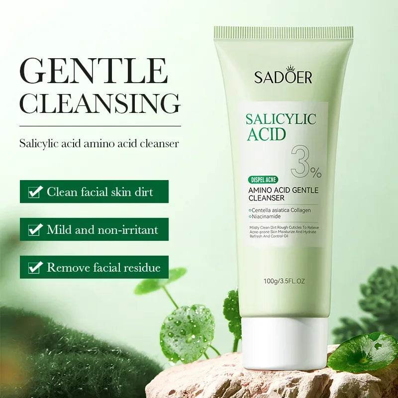 Salicylic Acid Cleanser - Hydrating Foam Face Wash for Moisturized Skin Care - BON's