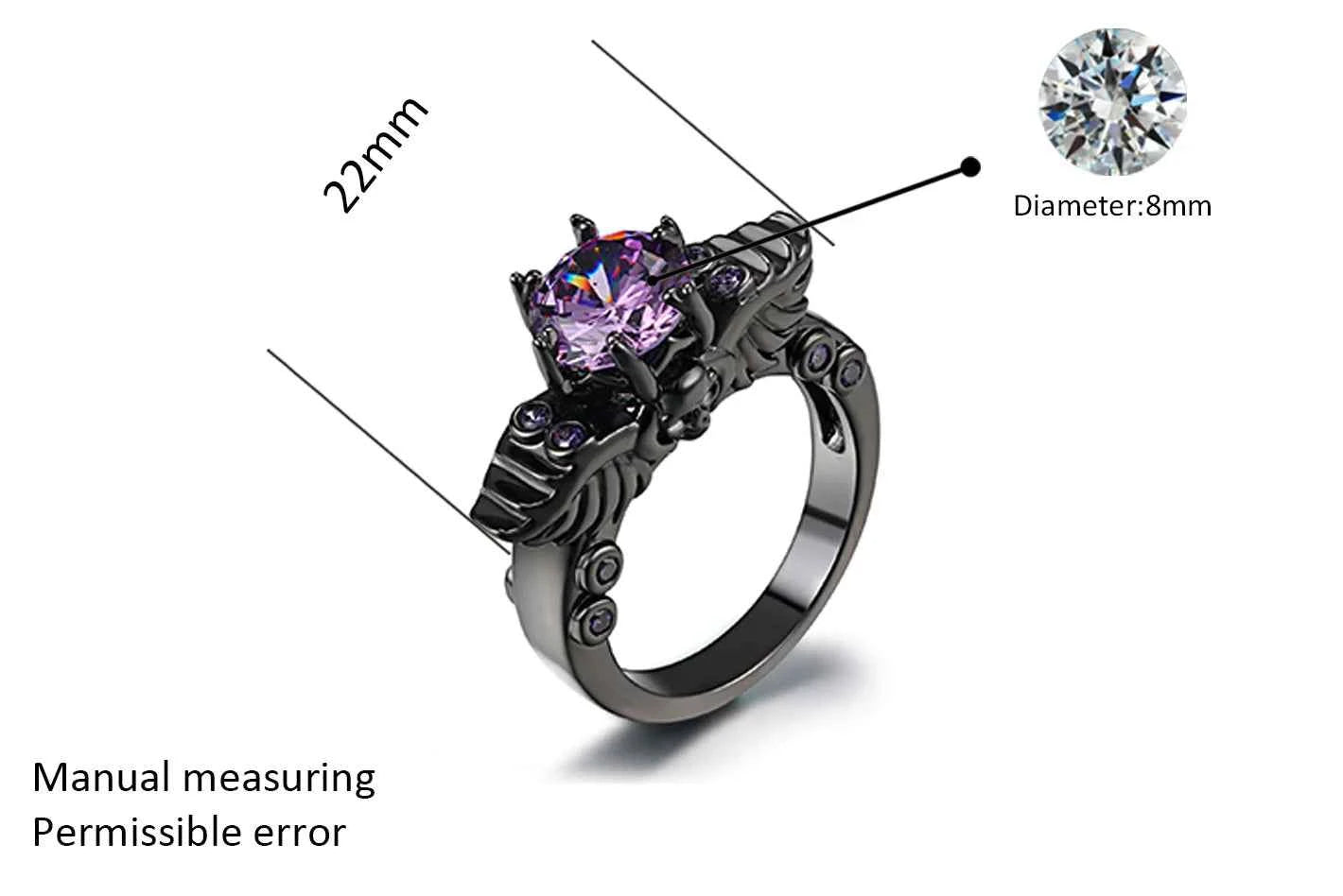Retro Punk Skull Gothic Ring β Unisex Black & Gold Halloween Jewelry for Men & Women
