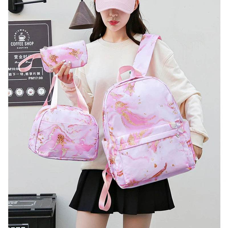 3Pcs Lilo Stitch Schoolbag Set for Kids - Student Backpack, Travel Bag & Pen Case - BON's
