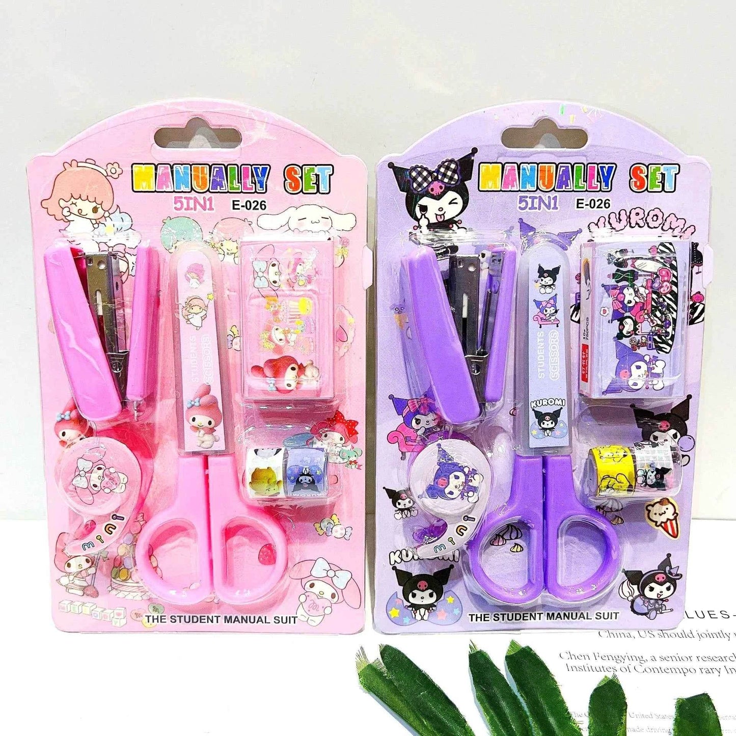 Kuromi Kitty Stationery Set - Fun and Functional Stapler Tape Collection - BON's