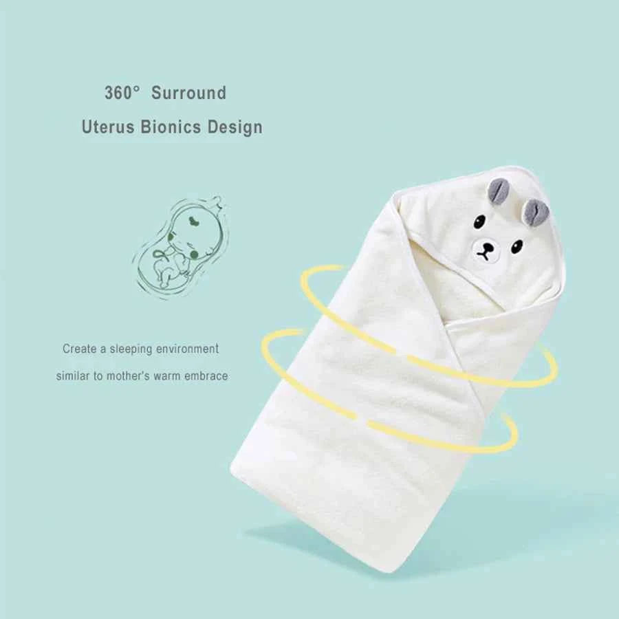 Toddler Bathrobe Infant Bath Towel Boy Girl Blankets Swaddle With Hood Cartoon Coral Fleece Towel Blanket Newborn Kids Bedding