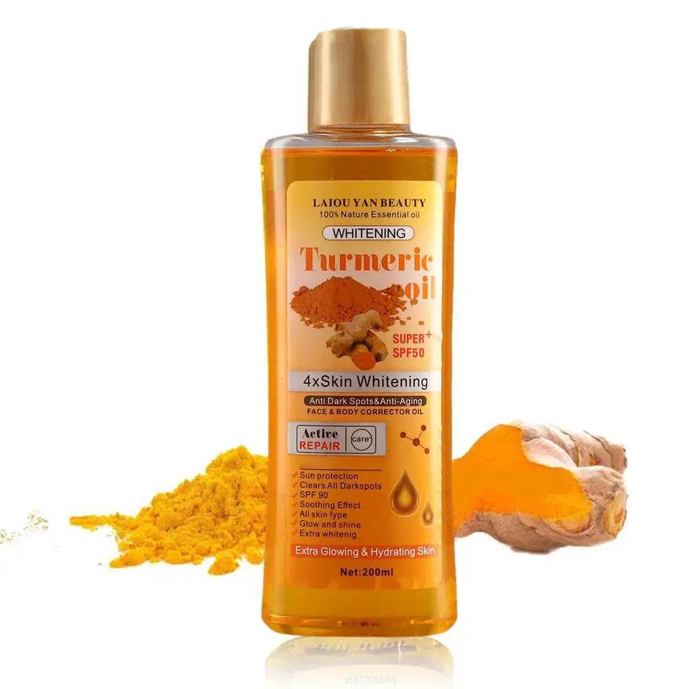 200ml Turmeric Essential Oil for Skin Care - Moisturizing and Hydrating Natural Oil for Smooth Face and Body - BON's